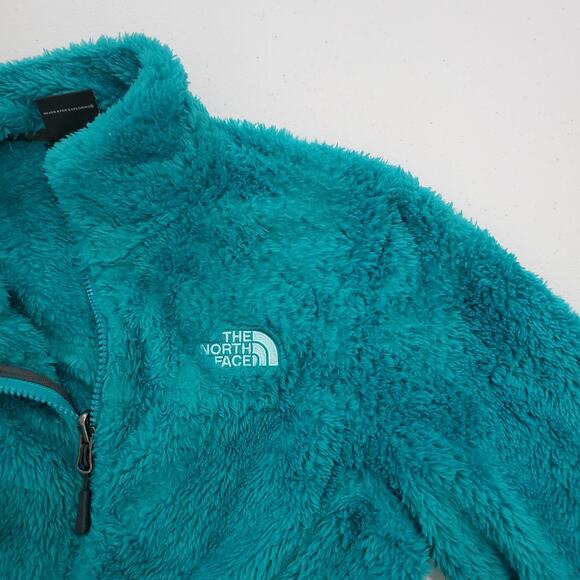 The North Face Jacket Womens Small Teal High Pile Fleece Full Zip Pockets C853F - Picture 9 of 10